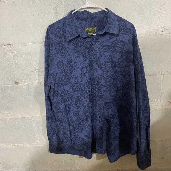 Eddie Bauer button down shirt mens size XL blue - Picture 1 of 3